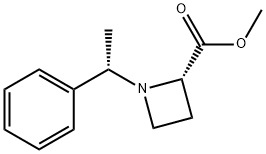 (2S)-Methyl 1-(1-phenylethyl)azetidine-2-carboxylate 结构式