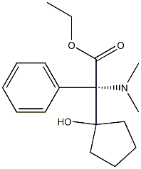 Benzeneacetic acid, α-(1-hydroxycyclopentyl)-, 2-(dimethylamino)ethyl ester, (S)- 结构式