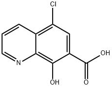 7-Quinolinecarboxylicacid,5-chloro-8-hydroxy-(9CI) 结构式
