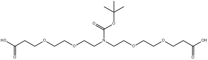 N-Boc-N-bis(PEG2-acid) 结构式
