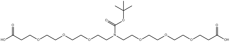 N-Boc-N-bis(PEG3-acid) 结构式