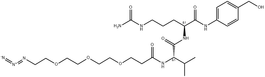 Azido-PEG3-Val-Cit-PAB-OH 结构式