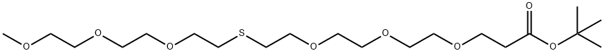 m-PEG3-S-PEG3-t-butyl ester 结构式