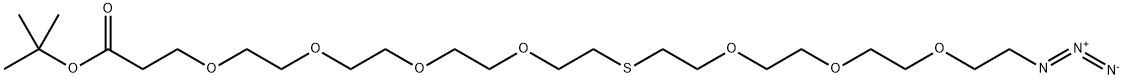 Azido-PEG3-S-PEG4-t-butyl ester 结构式