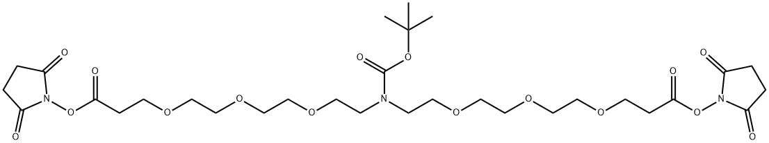 N-Boc-N-bis(PEG3-NHS ester) 结构式