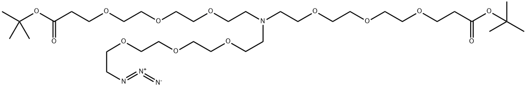 N-(叠氮-三聚乙二醇)-N-BIS(三聚乙二醇-叔丁酯) 结构式