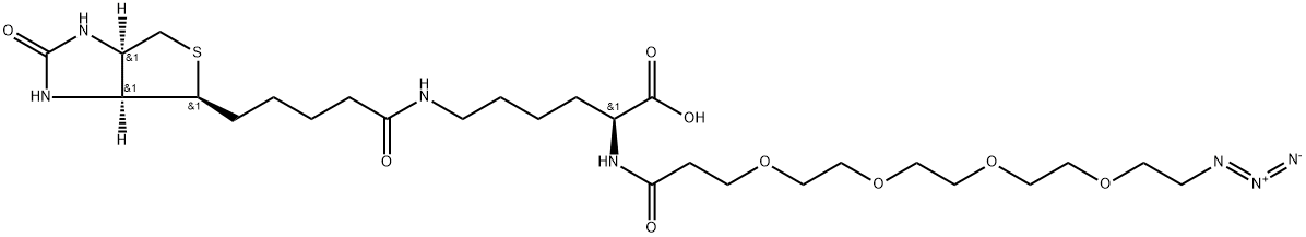 N-(Azido-PEG4)-Biocytin 结构式
