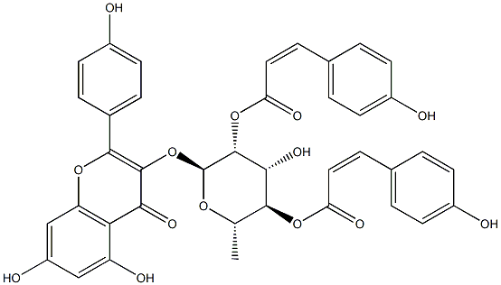 2",4"-二-O-(Z-对香豆酰)阿福豆甙 结构式