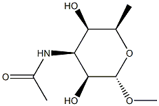 Methyl 3-(acetylamino)-3,6-dideoxy-α-D-talopyranoside 结构式