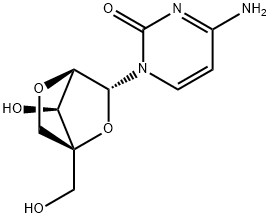 1-(2'-O,4-C-甲桥-BETA-D-呋喃核糖基)胞嘧啶 结构式