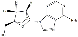 9-[2,5-脱水-4-C-(羟基甲基)-ALPHA-L-呋喃来苏糖基]-9H-嘌呤-6-胺 结构式
