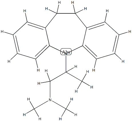 10,11-Dihydro-N,N,β-trimethyl-5H-dibenz[b,f]azepine-5-ethanamine 结构式