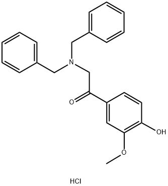 2-(二苯甲基氨基)-4′-羟基-3′-甲氧基苯乙酮 盐酸盐 结构式