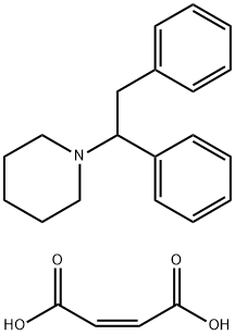 (±)-1-(1,2-Diphenylethyl)piperidine Maleate 结构式