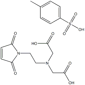 N-(羧甲基)-N-[2-(2,5-二氢-2,5-二氧代-1H-吡咯-1-基)乙基]甘氨酸单(4-甲基苯磺酸)盐 结构式