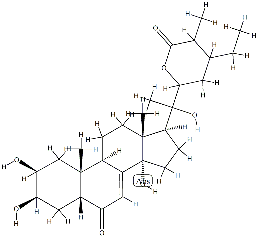 头花蒽草甾酮 结构式