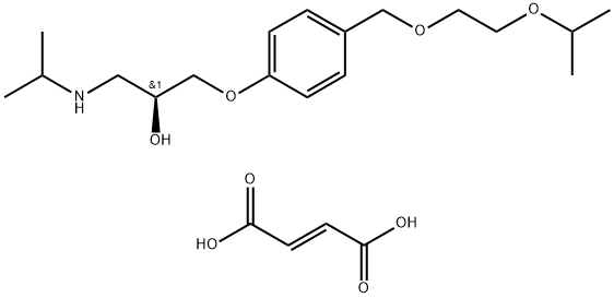 2-Propanol, 1-[4-[[2-(1-methylethoxy)ethoxy]methyl]phenoxy]-3-[(1-methylethyl)amino]-, (2S)-, (E)-2-butenedioate (2:1) (salt) 结构式