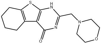 5,6,7,8-四氢-2-(4-吗啉基甲基)[1]苯并噻吩并[2,3-D]嘧啶-4(1H)-酮 结构式