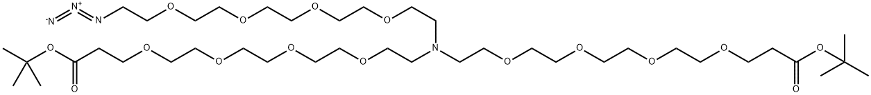 N-(叠氮-四聚乙二醇)-N-双(四聚乙二醇-叔丁酯) 结构式