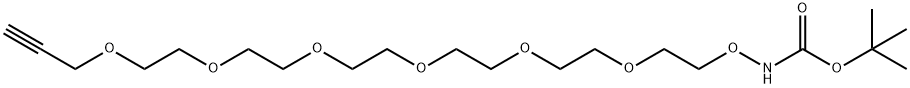保护基团-氨基氧基-六聚乙二醇-丙炔 结构式