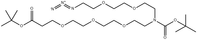 N-(Azido-PEG2)-N-Boc-PEG3-t-butyl ester 结构式