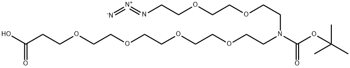 N-(Azido-PEG2)-N-Boc-PEG4-acid 结构式