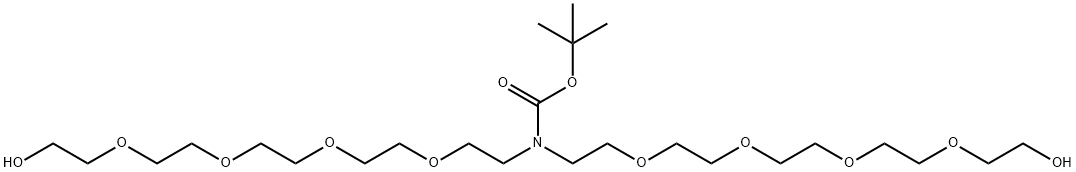 N-Boc-N-bis(PEG4-OH) 结构式