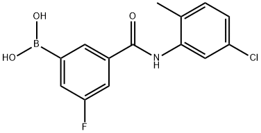 5-(5-氯-2-甲基苯胺甲酰基)-3-氟苯硼酸 结构式