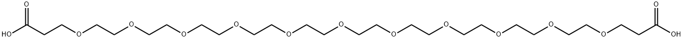 HOOCCH2CH2O-PEG10-CH2CH2COOH 结构式