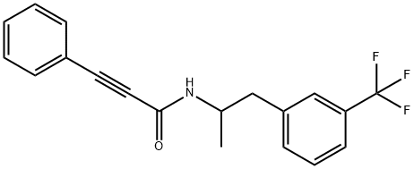 N-[α-Methyl-m-(trifluoromethyl)phenethyl]-3-phenylpropiolamide 结构式