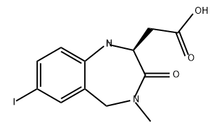 (2S)-7-IODO-4-METHYL-3-OXO-2,3,4,5-TETRAHYDRO-1H-1,4-BENZODIAZEPIN-2-YL]ACETIC ACID 结构式