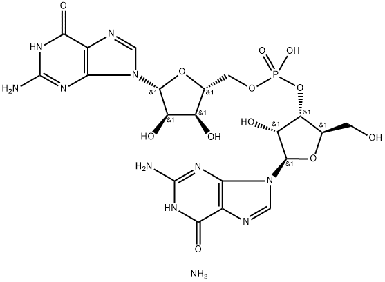 Guanosine, guanylyl-(3'->5')-, ammonium salt 结构式