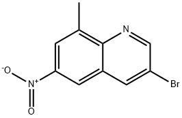 3-溴-8-甲基-6-硝基喹啉 结构式
