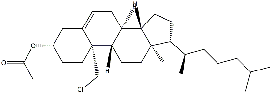 19-Chlorocholest-5-en-3β-ol acetate 结构式