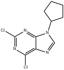 2,6-dichloro-9-cyclopentyl-9H-purine 结构式