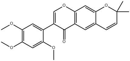 2',4',5'-三甲氧基-2'',2''-二甲基吡喃并[5'',6'':6,7]异黄酮 结构式