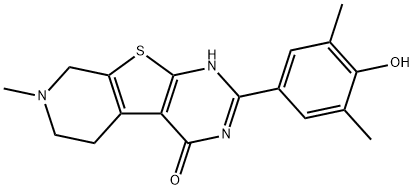 2-(4-羟基-3,5-二甲基苯基)-7-甲基-5,6,7,8-四氢吡啶并[4',3':4,5]噻吩并[2,3-D]嘧啶-4(1H)-酮 结构式