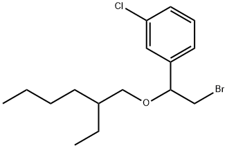 [α-(Bromomethyl)-m-chlorobenzyl](2-ethylhexyl) ether 结构式