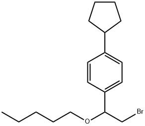 [α-(Bromomethyl)-p-cyclopentylbenzyl]pentyl ether 结构式