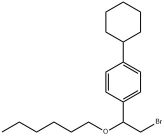 [α-(Bromomethyl)-p-cyclohexylbenzyl]hexyl ether 结构式
