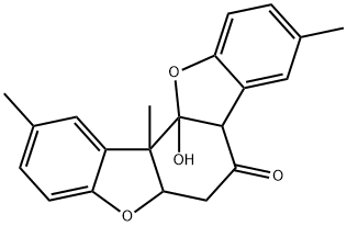 5a,7a,12a,12b-Tetrahydro-12a-hydroxy-2,9,12b-trimethylbenzo[1,2-b:3,4-b']bisbenzofuran-7(6H)-one 结构式