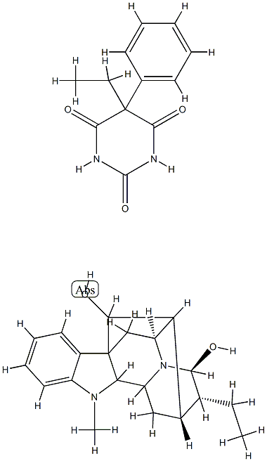 ajmaline, compound with 5-ethyl-5-phenylbarbituric acid 结构式