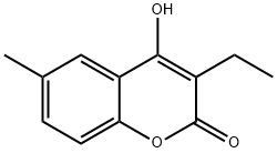 2H-1-Benzopyran-2-one, 3-ethyl-4-hydroxy-6-Methyl- 结构式