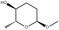 (2R)-2α-Methyl-6β-methoxytetrahydro-2H-pyran-3β-ol 结构式