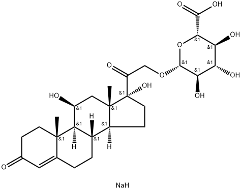 Cortisol 21-β-D-Glucuronide SodiuM Salt(>90%) 结构式