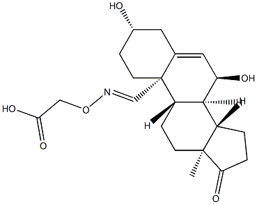 Acetic acid, [[[(3beta,7alpha,19E)-3,7-dihydroxy-17-oxoandrost-5-en-19- 结构式