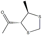 Ethanone, 1-[(4R,5R)-5-methyl-1,3-dithiolan-4-yl]-, rel- (9CI) 结构式