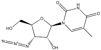 3'-叠氮基-3'-脱氧-5-甲基尿苷 结构式