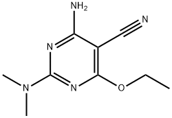 5-Pyrimidinecarbonitrile,4-amino-2-(dimethylamino)-6-ethoxy-(9CI) 结构式