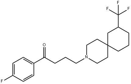 4'-Fluoro-γ-[8-(trifluoromethyl)-3-azaspiro[5.5]undec-3-yl]butyrophenone 结构式